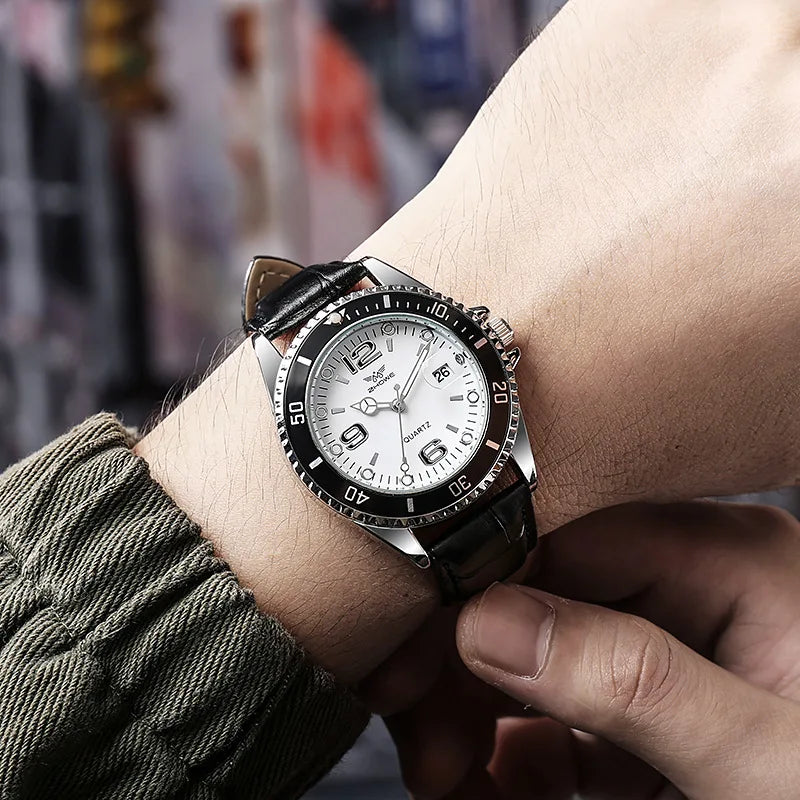 Classic Business Watch – Leather Strap Elegant Edition