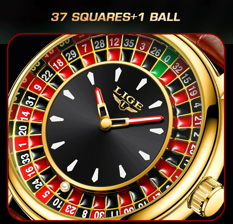 Roulette Style Luxury Watch – Unique Dial Edition