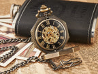 Luxury Skeleton Hexagonal Pocket Watch