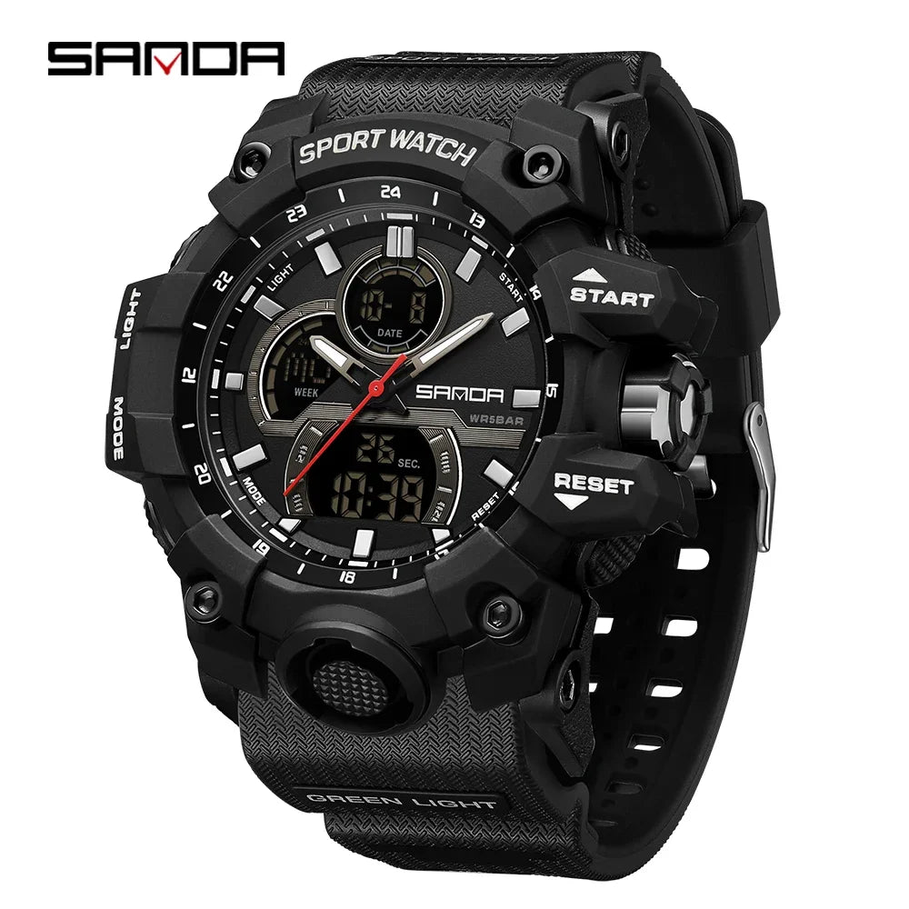 Rugged Dual Display Watch – Tactical & Waterproof