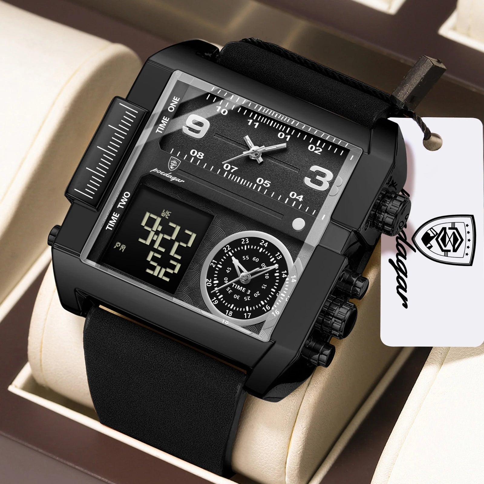 Square Tactical Digital Watch – Waterproof Edition