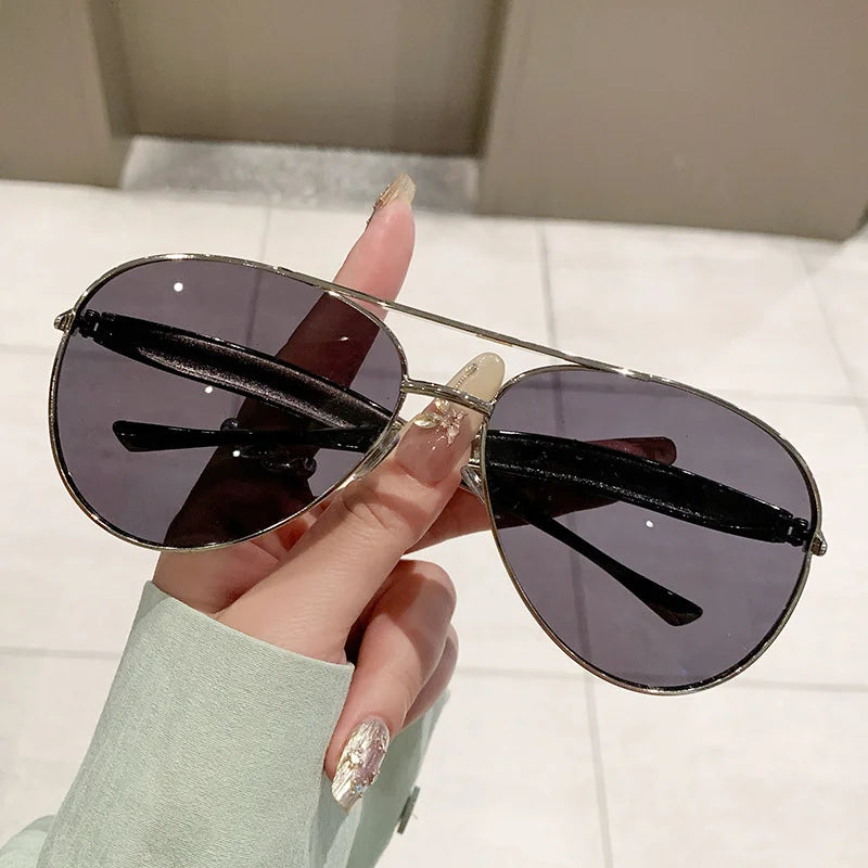 Oversized Oval Aviator Sunglasses