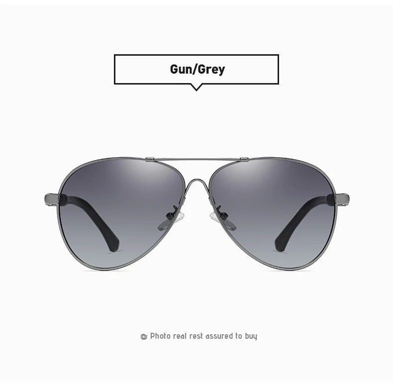 Titanium Photochromic Sunglasses – Polarized UV400