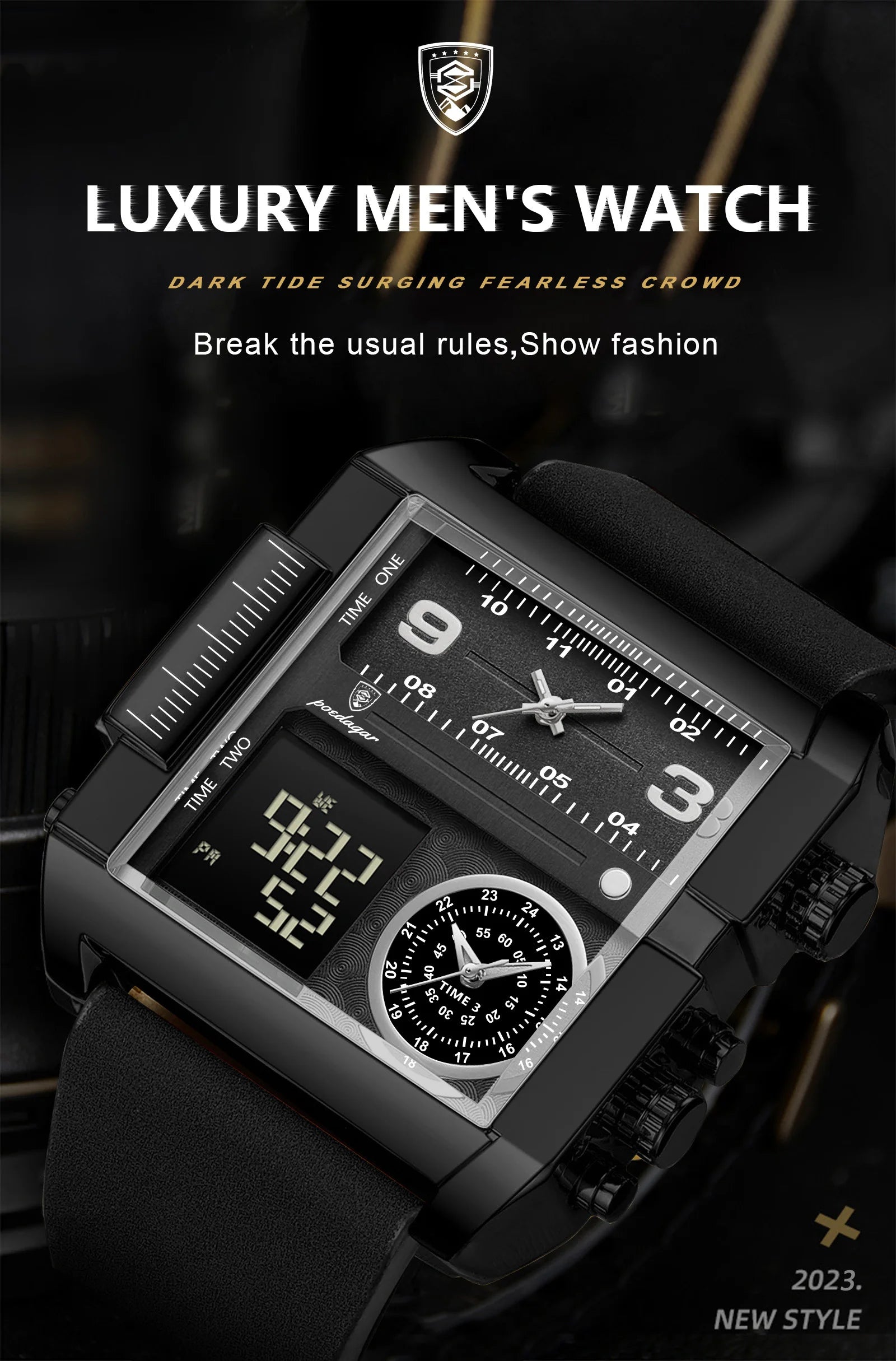 Square Tactical Digital Watch – Waterproof Edition